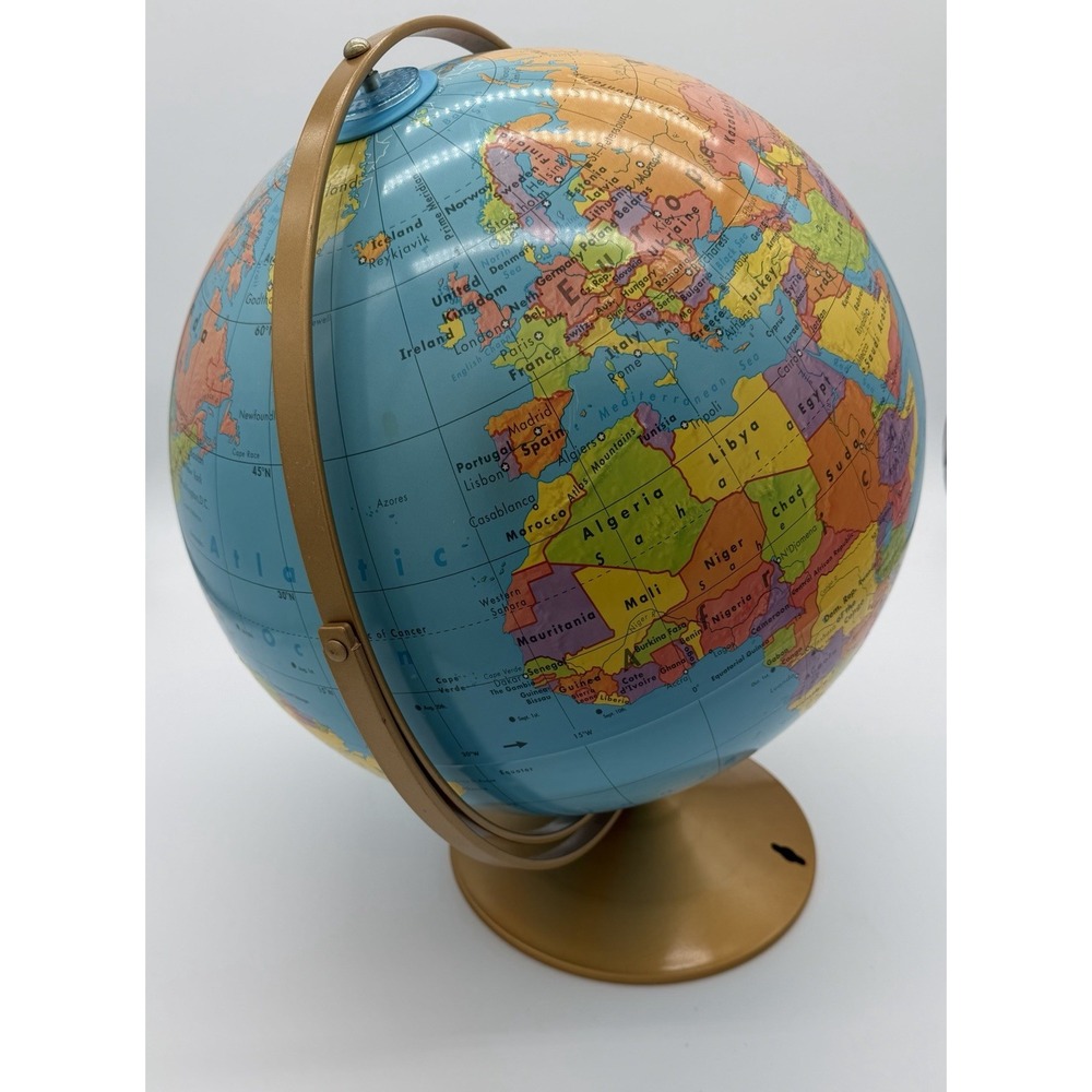 Rand McNally Elementary Political Globe - Raised Relief  16 inch